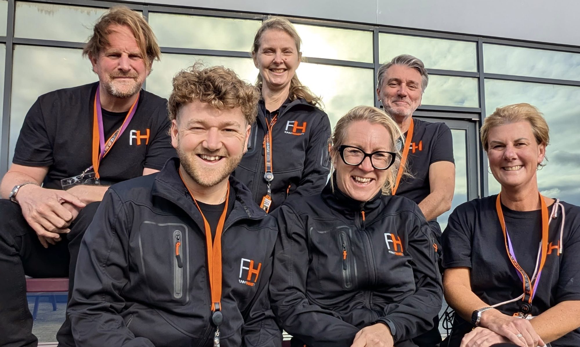 Funny Hands crew working on an internal comms town hall event for Utility Warehouse in London